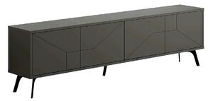 Comoda TV DUNE, gri antracit/negru, PAL melaminat, 180x30x50 cm