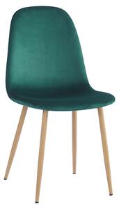 Scaun LEGA NEW, verde smarald/fag, stofa catifelata/metal, 45x56x85 cm