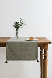 Traversa masa SELENDI, verde, bumbac/poliester, 50x150 cm