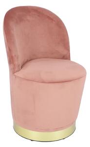 Fotoliu Glamour din catifea cu baza aurie, design elegant - ROZ SOMON
