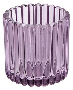 Suport de lumânare din sticlă Altom, diametru 7,5 cm, violet