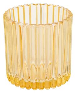 Suport de lumânare din sticlă Altom , diametru 8,5 cm, galben