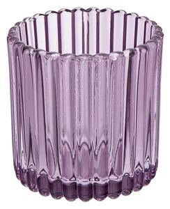 Suport de sticlă pentru lumânări Altom Tealight, diametru 8,5 cm, violet