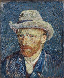 Reproducere Self-Portrait with Grey Felt Hat (1887), Vincent van Gogh