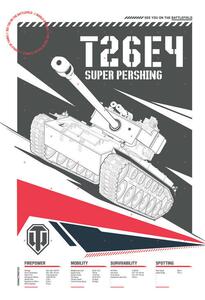 Ilustrație World of Tanks - Super Pershing, WOT