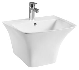 Lavoar baie suspendat Fluminia Menad New cu preaplin, 53 cm, alb lucios