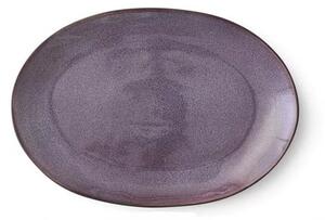 Farfurie ovală Bitz negru/purpuriu 36x25 cm