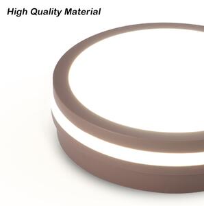 Brilagi - Lampă LED de exterior cu senzor BENE, LED/18W/230V, diam. 21,5 cm, maro, IP54