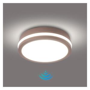 Brilagi - Lampă LED de exterior cu senzor BENE, LED/18W/230V, diam. 21,5 cm, maro, IP54