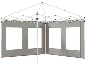 Outsunny Panouri Laterale Foisor cu Uși Fermoar pentru 3x3(m) sau 3x6m 2 Buc Rezervă | Aosom Romania