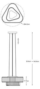 Zuma Line P0496-04G-F7AC - Lustră pe cablu HELIOS, 4xG9/33W/230V, auriu