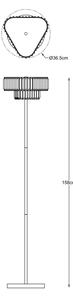 Zuma Line F0496-03G-F7AC - Lampadar HELIOS, 3x G9/33W/230V, auriu