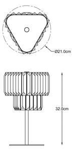 Zuma Line T0496-01G-F7AC - Lampă de masă HELIOS, 1xG9/33W/230V, aurie