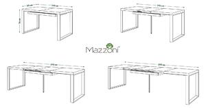 Mazzoni AVARI Beton Deschis Atelier - MASĂ LOFT PENTRU LIVING/SUFRAGERIE EXTENSIBILĂ până LA 270 sau 290 cm!