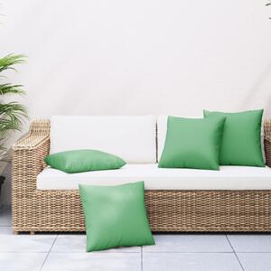 Perne decorative, 4 buc., verde, 40 x 40 cm, material textil