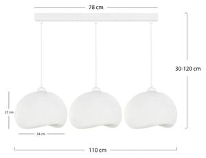 Brilagi - Lustră suspendată pe cablu WABI SABI 3xE27/40W/230V albă