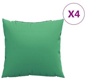 Perne decorative, 4 buc., verde, 50x50 cm, material textil