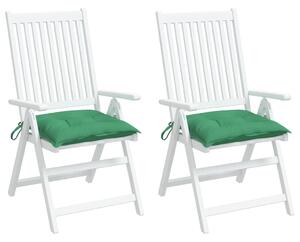 Perne de scaun, 2 buc., verde, 50 x 50 x 7 cm, textil