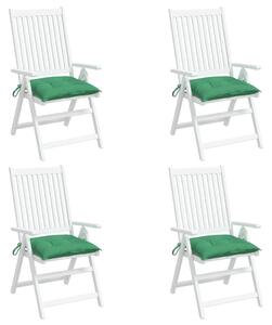 Perne de scaun, 4 buc., verde, 50 x 50 x 7 cm, textil