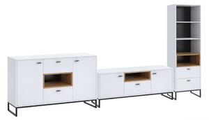 Set mobilier pentru living OTYL, alb/stejar artisan
