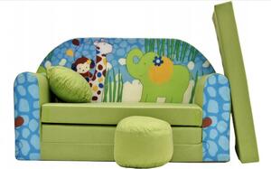 Canapea colorată pentru copii cu animale 98 x 170 cm