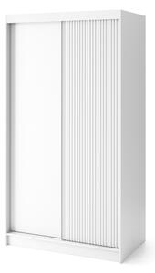 Dulap cu ușă glisantă BIAMO 2, 120x220x60, alb/alb mat