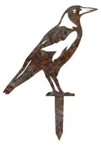 Decoratiune gradina BIRD A-02, maro, metal, 32x30 cm