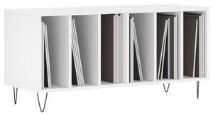 Comodă discuri, alb, 100x38x48 cm, lemn prelucrat