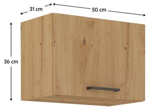 Dulap superior de bucătărie Meriel 50 GU-36 1F (stejar artisan). 1033985
