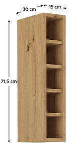 Raft superior de bucătărie Meriel 15 G-72 OTW (stejar artisan). 1034007