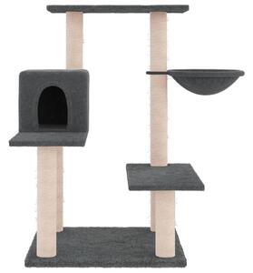 Ansamblu pisici cu stâlpi din funie sisal, gri închis, 82,5 cm