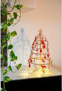 Brad de Crăciun decorativ din lemn Spira Mini, înălțime 42 cm
