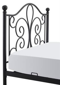 Pat de o persoană 120 cm Patience Black (fără saltea) (negru). 1039447