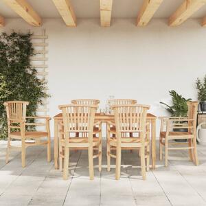 Set mobilier de grădină, 7 piese, lemn masiv de tec