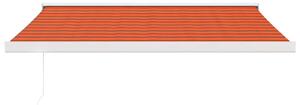 Copertină retractabilă portocaliu/maro 3x2,5 m, textil/aluminiu