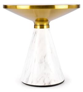 Masă de cafea Toby (marmură albă + auriu). 1092461