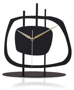 Ceas decorativ PIETRA, negru, metal, 22x23 cm