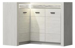 Comodă de colț Nadenas N15 O (Stejar craft Alb) . 1104882