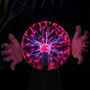 Glob luminos cu plasma, senzor atingere, efect fulger, diametru 10 cm