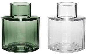 Set de vaze verde/alb ASTER Hübsch 1,0 l, 2 buc