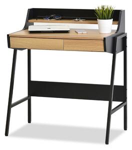 Masă PC Borge (stejar + negru). Promo -17%. 1109737