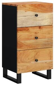 Servantă cu 3 sertare, 40x33,5x75 cm, lemn masiv de acacia