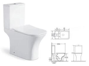 Vas WC cu rezervor negru mat T2065, capac cu inchidere lenta si armatura incluse