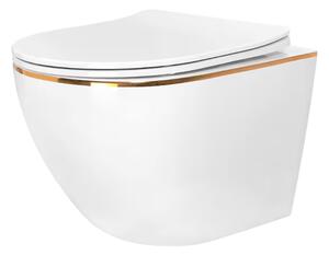 Vas WC suspendat cu capac soft-close alb lucios W206