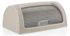 Cutie paine DP0533, crem, plastic/ratan, 41x27x18 cm