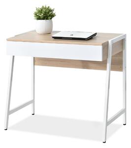 Masă PC Norway (stejar + alb). Promo -16%. 1109803