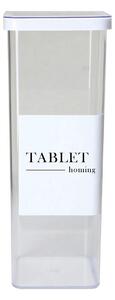 Organizator baie HMY-6380, transparent, plastic, 10x10x26 cm