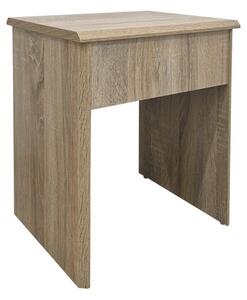 Set 2 bucati Masa de machiaj cu taburet, Larnia, Stejar, 40x65x142 cm