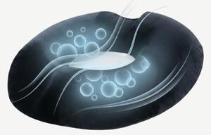 Perna ortopedica sezut antihemoroizi tip colac, memory foam, Negru