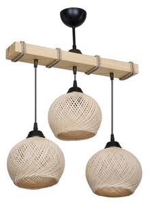 Lustra cu trei lumini PWL-1120, E27 crem-natural, 50x20x63 cm